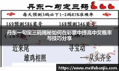 丹东一句定三码揭秘如何在彩票中提高中奖概率与技巧分享